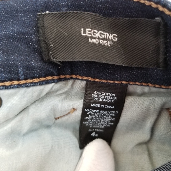 Express Mid Rise Legging Destructed Size 4 Short - Picture 5 of 6